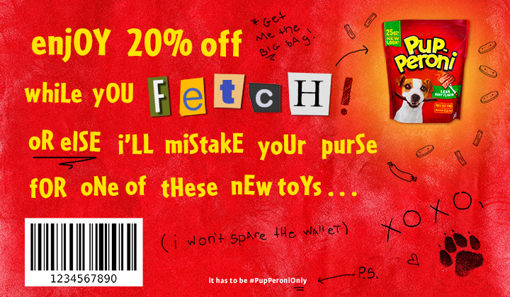 Pupperoni Only Coupon Front 2/2
